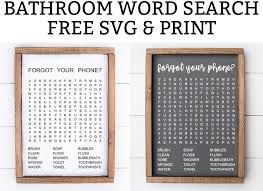 We have a huge range of svgs products available. Bathroom Word Search Svg Print 3 Free Versions