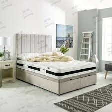 ottoman divan bed vertical lined
