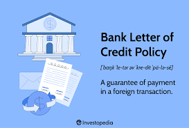 bank letter of credit policy definition