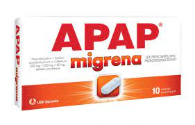 APAP Migrena | Migrena z aurą | Ból głowy | 10 tabletek - Ziko Apteka