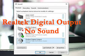 realtek digital output no sound issue