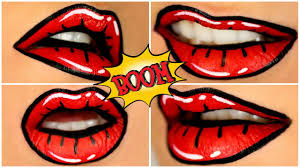 lip art tutorial cartoon pop art