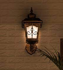 Gold Metal Outdoor Wall Light By