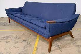 Vintage Danish Sofa With Teak Base And