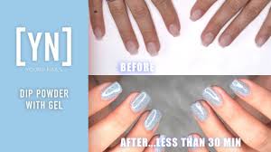 real time dip powder with gel nails