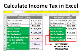calculate income tax in excel ay 2024