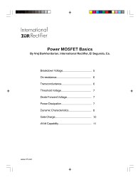 Power Mosfet Basics International Rectifier