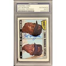A morgan gem mint rookie is a valued addition for any collection. Joe Morgan Signed 1965 Topps 16 Rookie Card Rc Baseball Autograph Hof Psa Dna