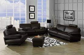 modern black bonded leather sofa