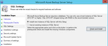 azure backup server installation