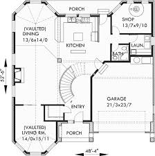 Brick House Plans Curved Stair Case