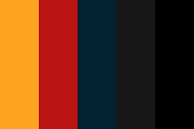 retro red yellow blue color palette