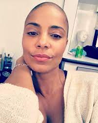 sanaa lathan shaves head for role in