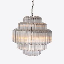 Clear Palermo Chandelier Tiered Clear