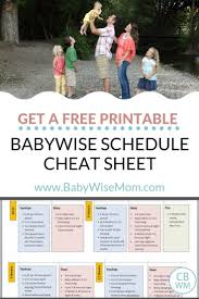 Babywise First Year Schedule Chart Cheat Sheet Babywise Mom