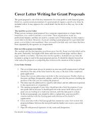 Non Profit Grant Proposal Cover Letter How To Write A Proposal