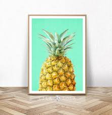 Pineapple Print Fruit Wall Art Kitchen