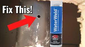 How to Fix Hole in PVC Drain Pipe with JB Water Weld - YouTube
