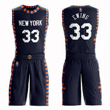 Youth Nike New York Knicks 33 Patrick Ewing Swingman Navy