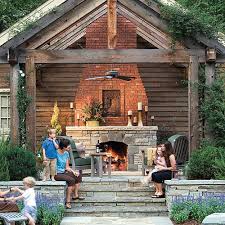 23 Outdoor Fireplace Ideas For A