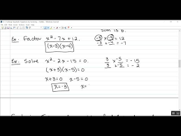 4 3 Solving Quadratic Equations By