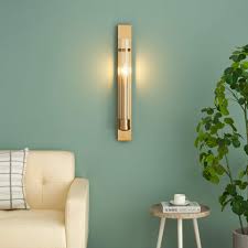 Long Cylindrical Light With Gold Metal