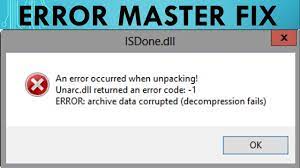 isdone dll error installing game