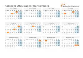 An feiertagen mal richtig im kreise der liebsten ausspannen: Feiertage 2021 Baden Wurttemberg Kalender