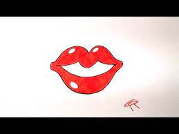 easy learn how to draw cartoon lips