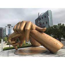 Two Hands Bronze Statue Outdoor Statue