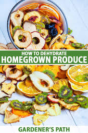 how to dehydrate homegrown produce for