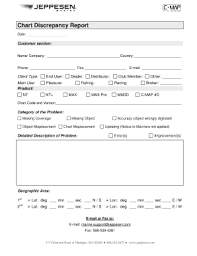 Fillable Online Chart Error Report Form Jeppesen Fax Email