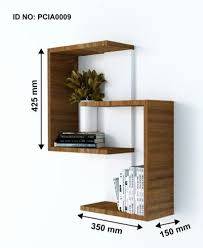 Engineered Wood Rectangular Wall Shelf