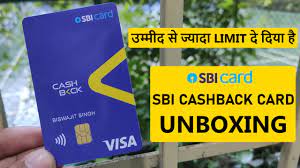 sbi cashback credit card unboxing