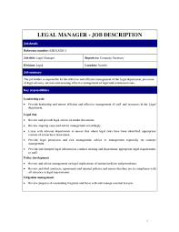 Pdf Legal Manager Job Description Job Details
