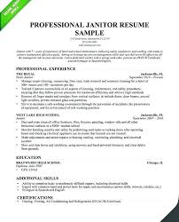 Free Sample Resumes Janitorial Resume Janitor Download Professional