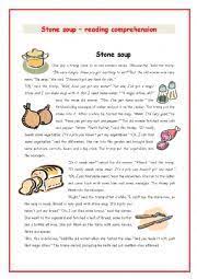 Recognizing letters and words is an important first they must be able to get the meaning of the text: Stone Soup Worksheets