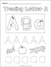 free letter a tracing worksheets easy