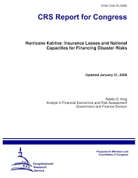 The direct damage from katrina has multiple components: Hurricane Katrina Insurance Losses And National Capacities For Financing Disaster Risks Unt Digital Library