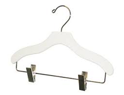 hanger with chrome pant clips