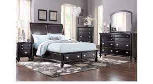Anchor the room with a leather or velvet upholstered headboard instead. Remington Place Espresso Dark Brown 7 Pc Queen Sleigh Bedroom With Storage Contemporary