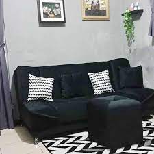 promo no brand sofa beds black diskon