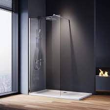 elegant walk in wet room shower screen