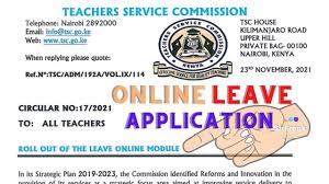 how to apply for a leave on tsc