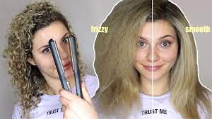 to straighten curly hair without frizz