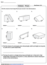 We encourage you to print the version with the answers just once, for your own reference. Volume Worksheets