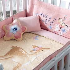 Bambi Deer Baby Girls Crib Bedding Set