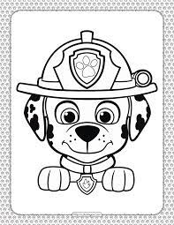 Find the best paw patrol coloring pages for kids and adults and enjoy coloring it. Printable Paw Patrol Marshall Head Coloring Page