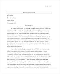 Reflective Essay Format Example Familycourt Us