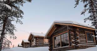 The architecture of norwegian cabins in relation to their breathtaking surroundings. Log Cabin Holidays Lapland Norway Discover The World